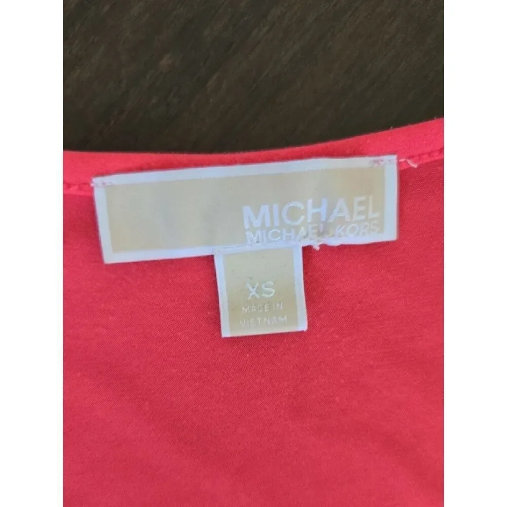Michael Kors Sleeveless Coral-Pink Maxi Dress